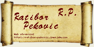 Ratibor Peković vizit kartica